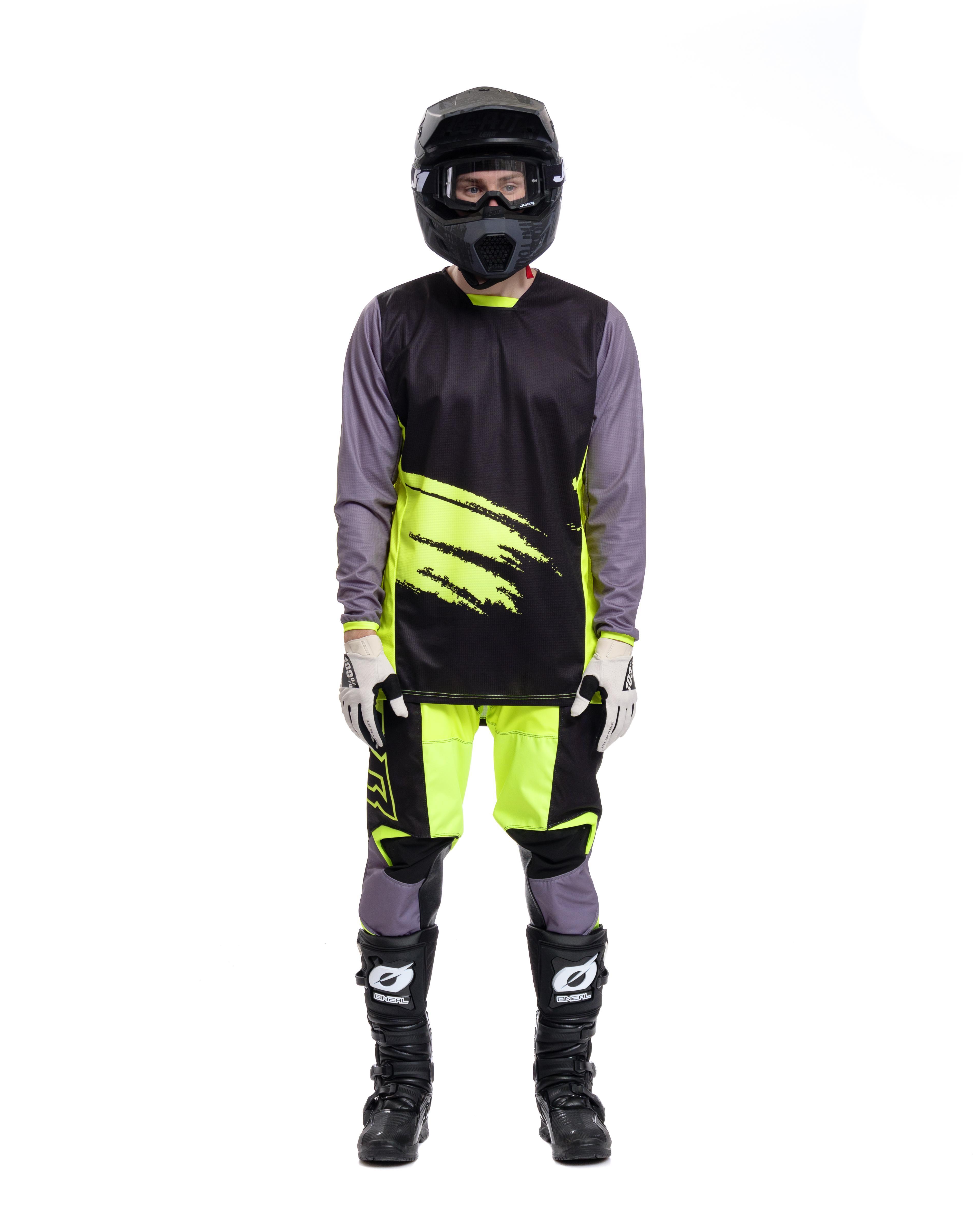 Джерси и штаны для мотокросса MAD BULL green noir