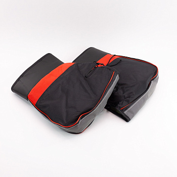 Муфты (защита рук) для мотоцикла FRM 1613 черно-красные (Черно-красный)